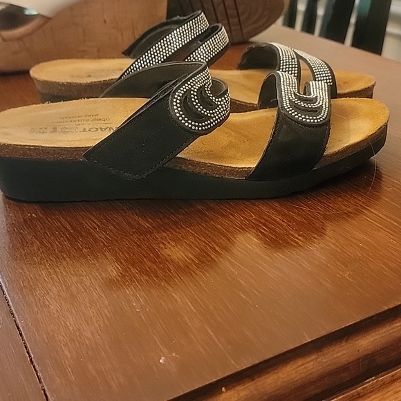Naot Black and Silver Sandals - Picture 4 of 9